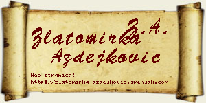 Zlatomirka Azdejković vizit kartica